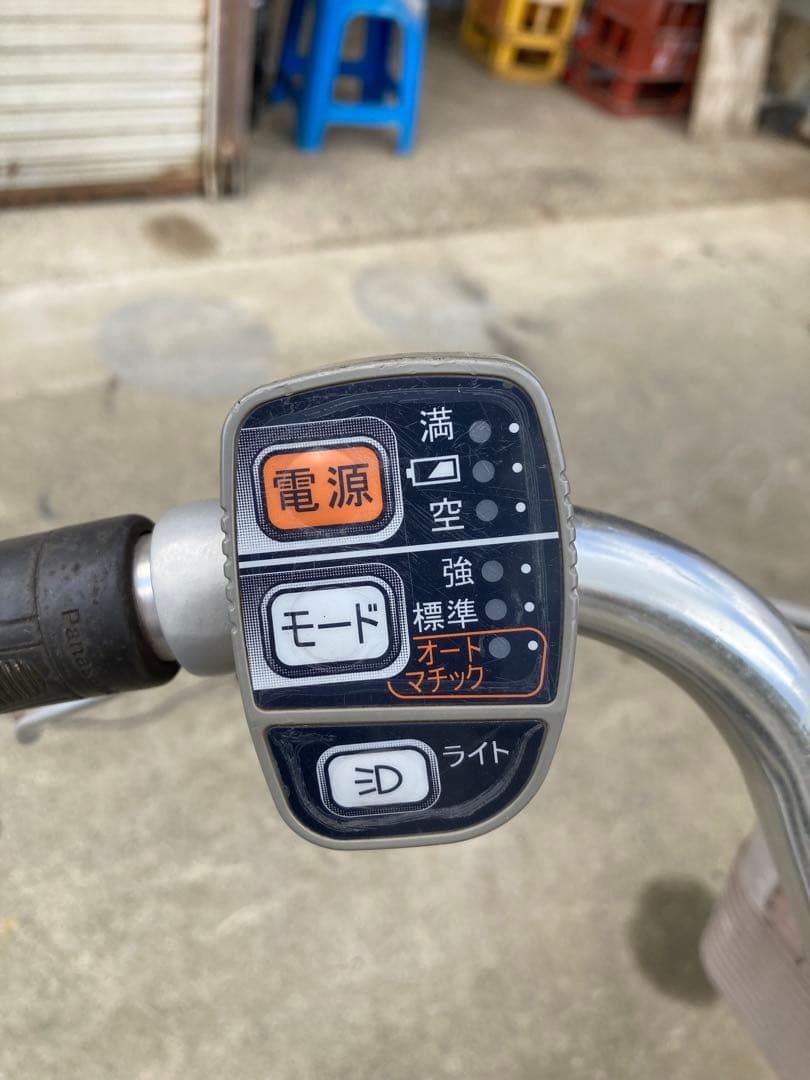 パナソニック電動アシスト自転車 シティタイプ モスグリーン色　バスケット付き