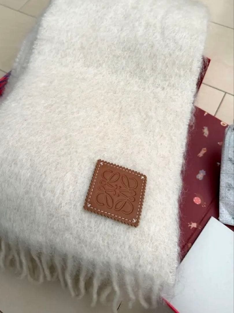 LOEWE マフラー　モヘヤ　ウール