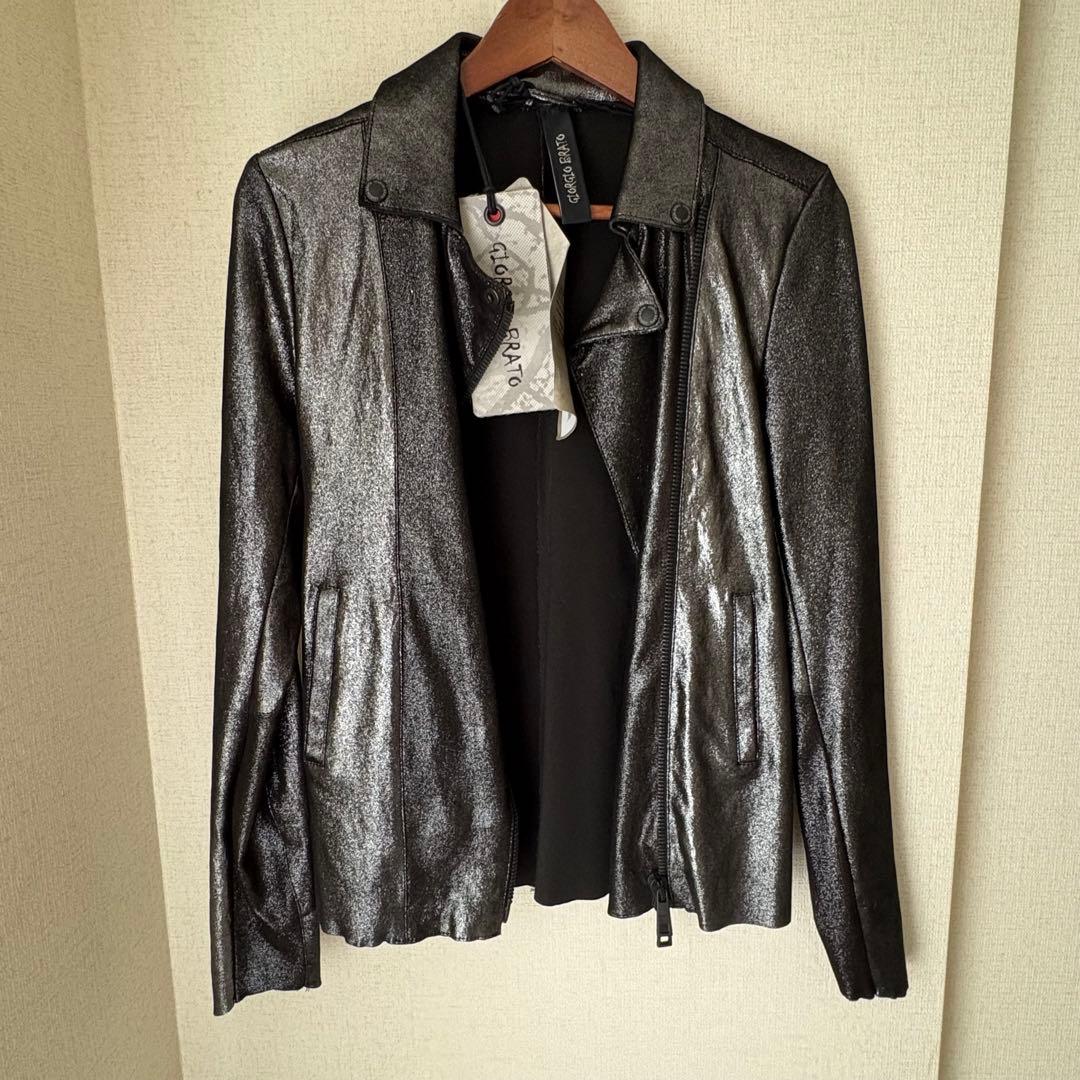 Giorgio Brato 黒 レザーライダースジャケット　42