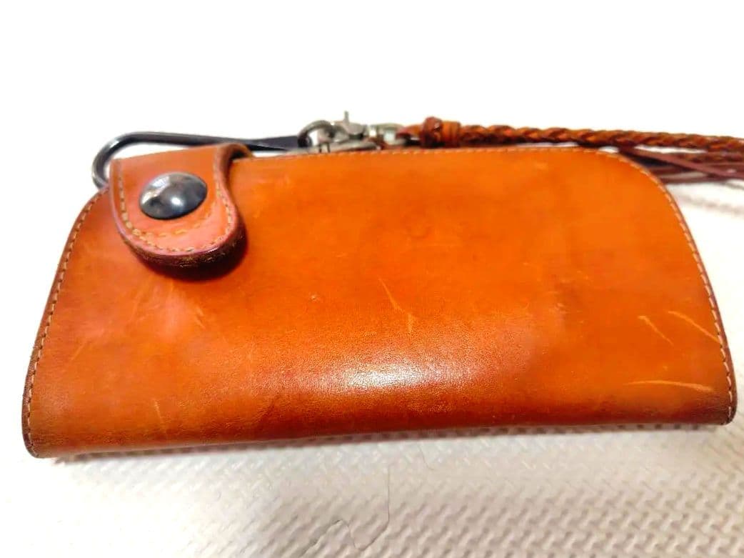 【美品】レッドムーン長財布(ロープ付)