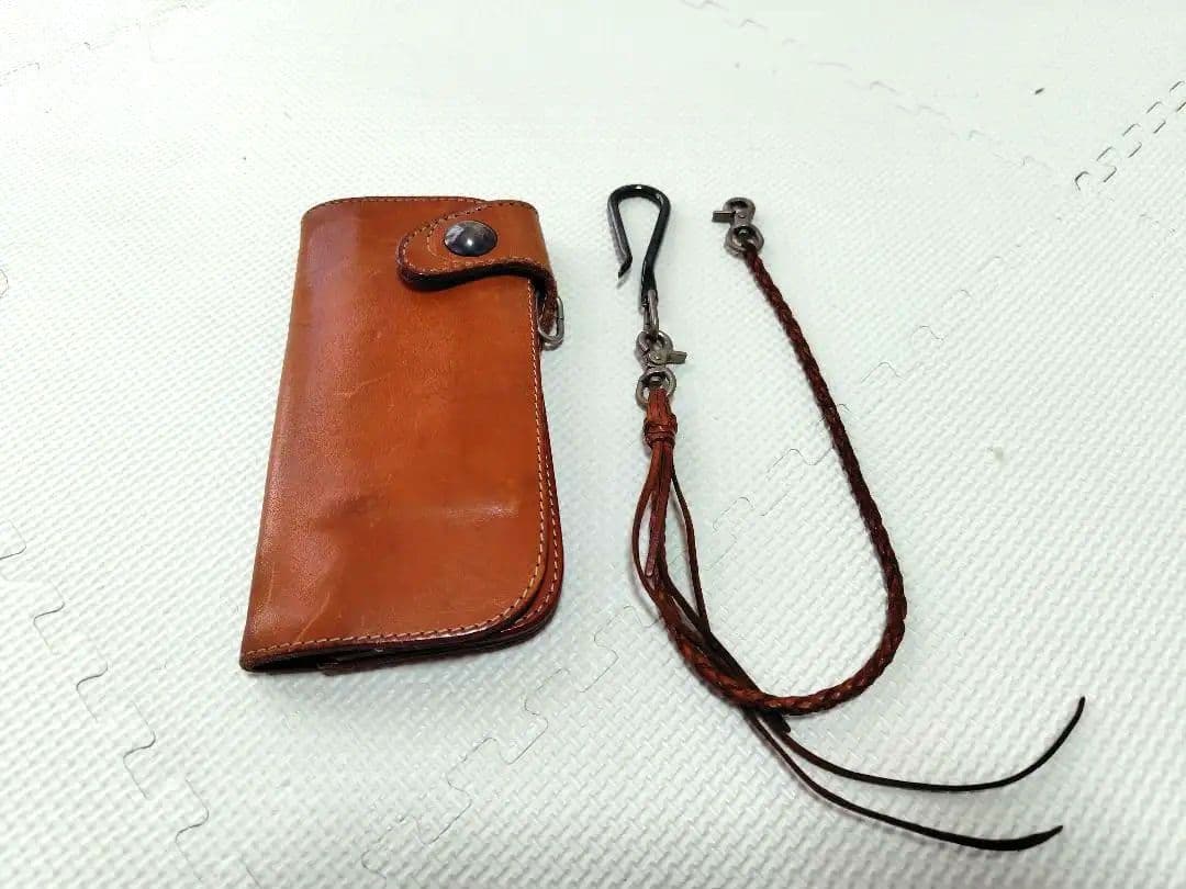 【美品】レッドムーン長財布(ロープ付)