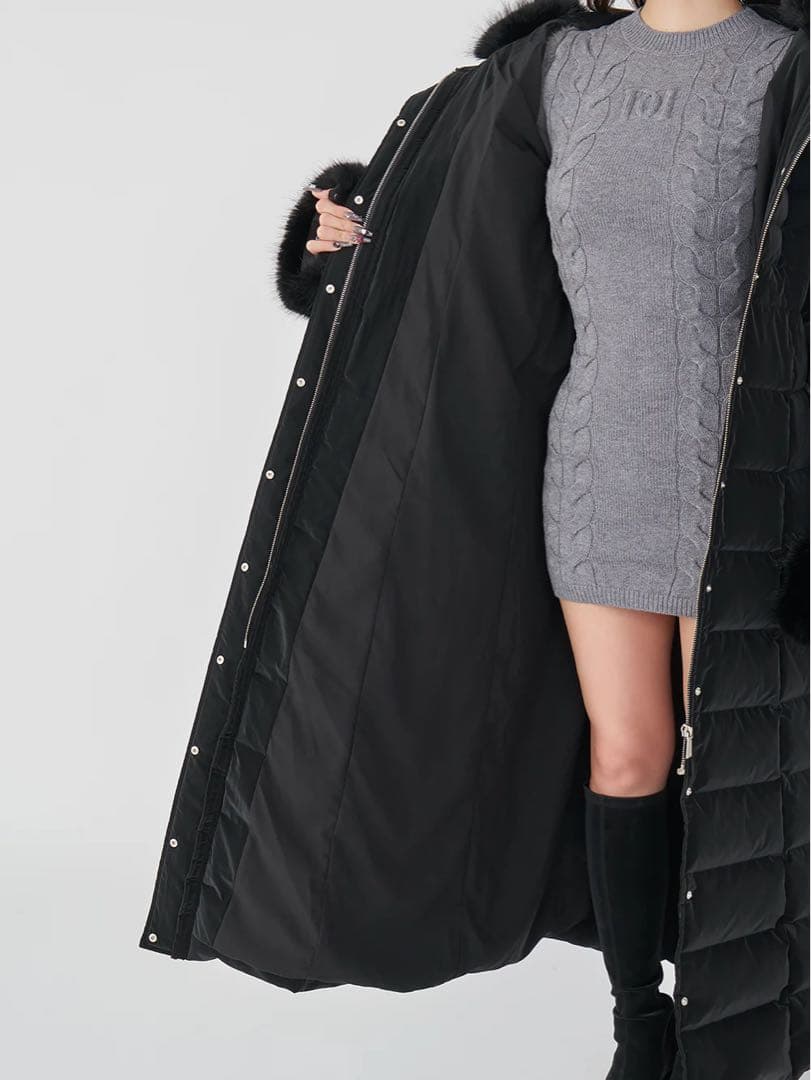 Darich レディロングダウンコート(BLK・XS)