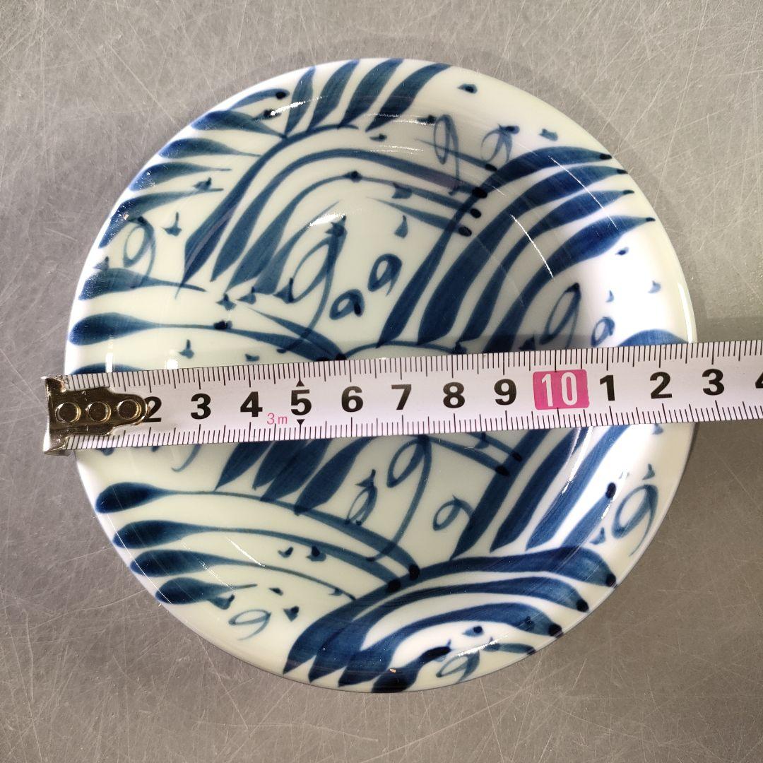 A1202-2/有田焼/源右衛門窯/染付四海波銘々皿5客/共箱/向付/懐石道具/