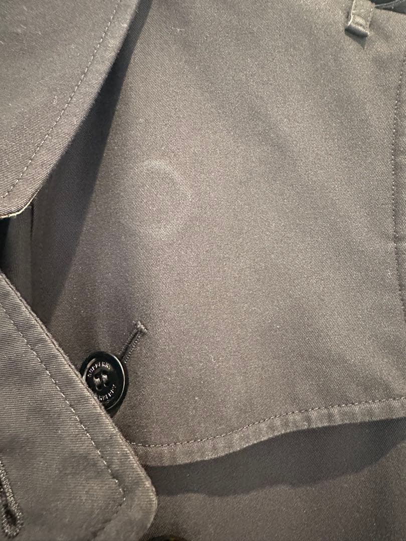 Burberry ブラック トレンチコート UK8