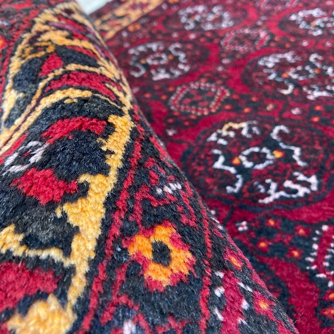 ペルシャ絨毯　トルクメン産　ヴィンテージラグ　トライバルラグ　180x99㎝