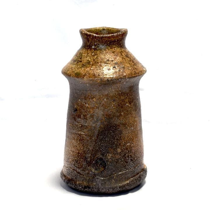 【未使用】信楽焼　宗陶窯　上田寿方の花入れ　「寿の窯・立鼓置花入」