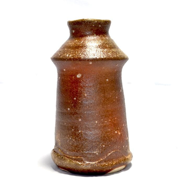 【未使用】信楽焼　宗陶窯　上田寿方の花入れ　「寿の窯・立鼓置花入」