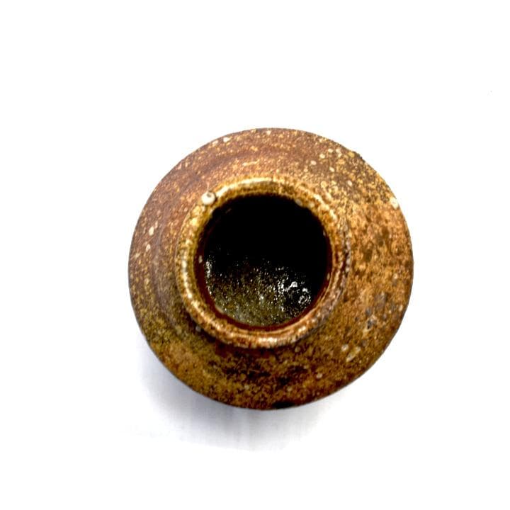 【未使用】信楽焼　宗陶窯　上田寿方の花入れ　「寿の窯・立鼓置花入」