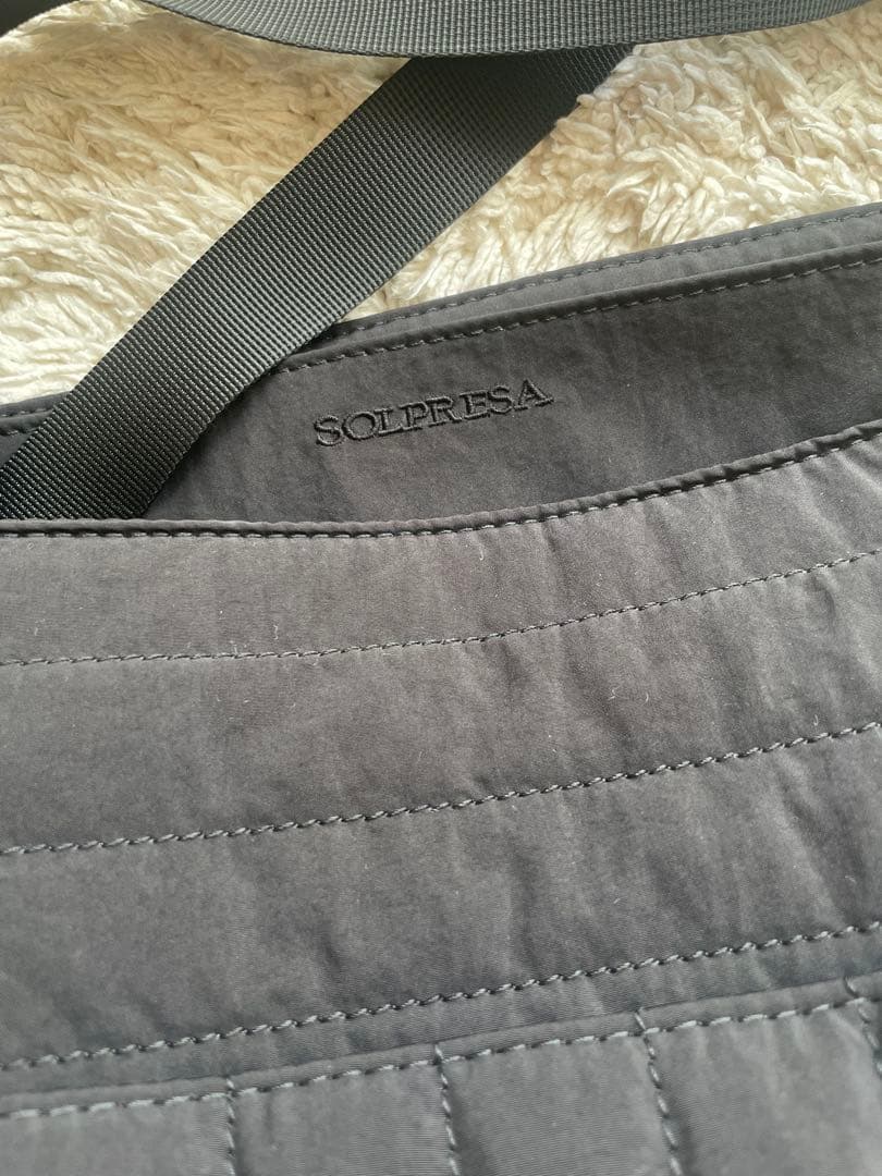 SOLPRESAキルティング ブラック マザーズバッグ