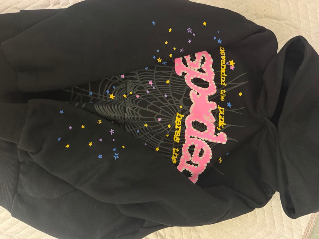 スパイダー P*NK V2 パーカー ブラック US S