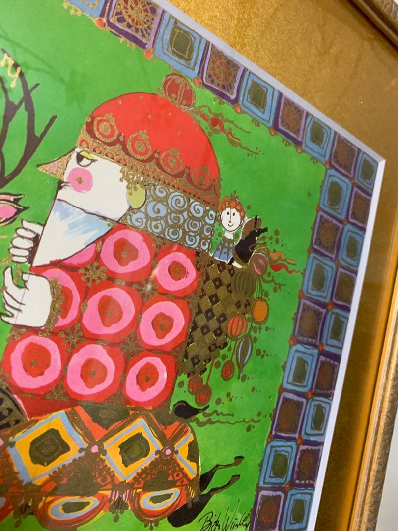 ビヨンヴィンブラッド　1970年代のビンテージクリスマスカード額装！豪華で綺麗！