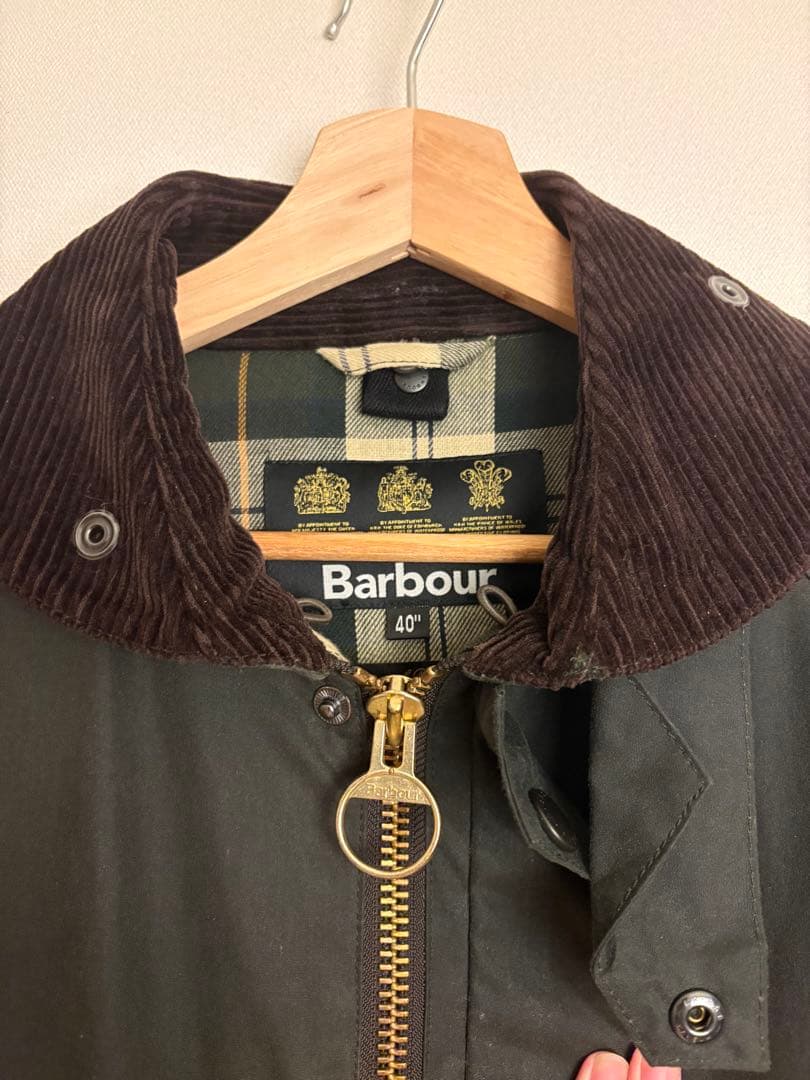 Barbour BEDALEWAXJACKET 40 コート　ファー付き