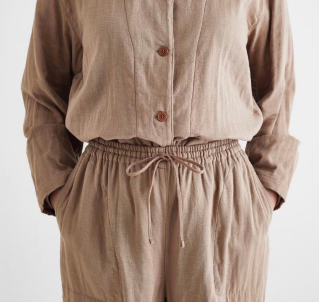 liflance リフランス 3重ガーゼパジャマ セージブルー レディースL