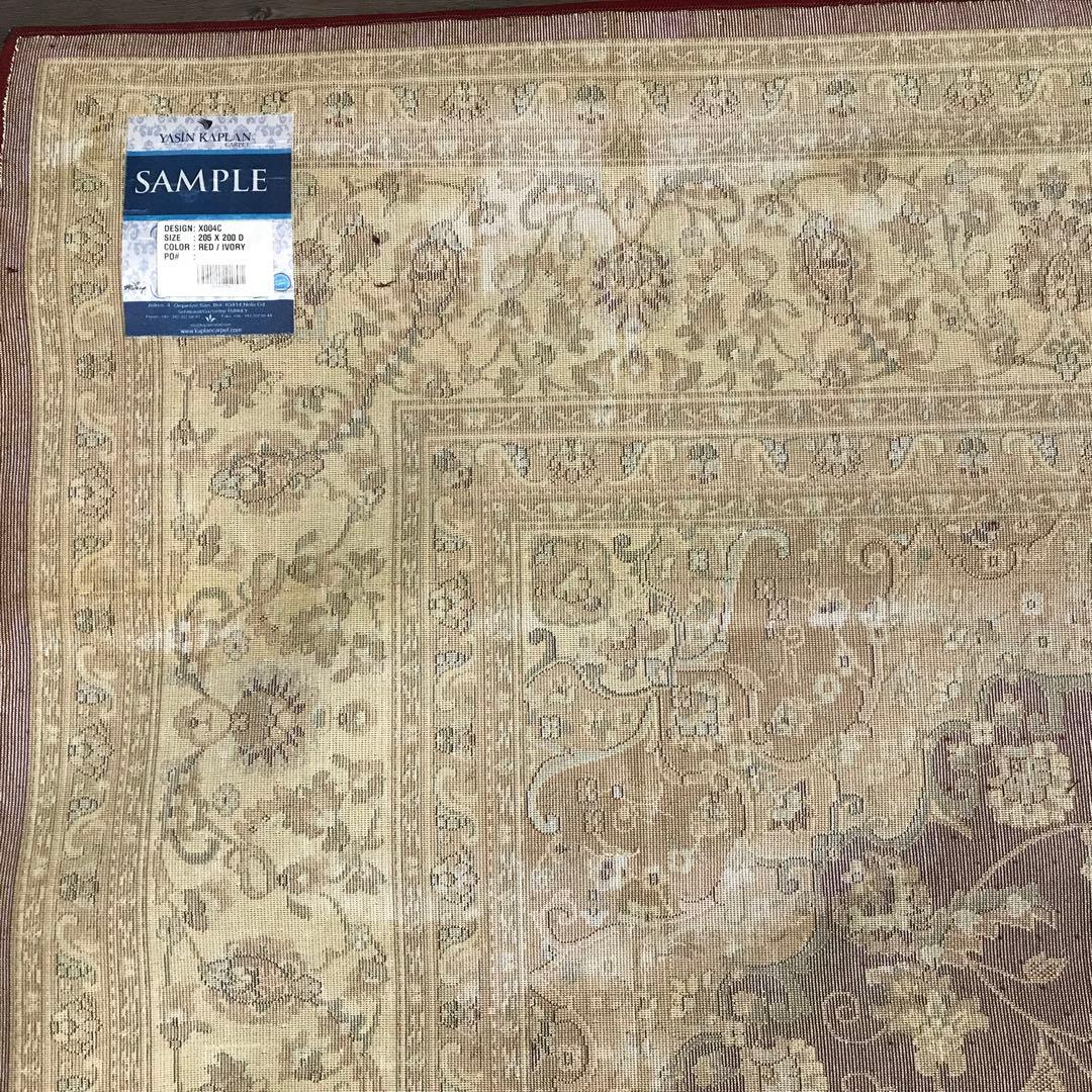 伝統的なペルシャデザイン ラグ ラグマット 198x201cm 絨毯 RE