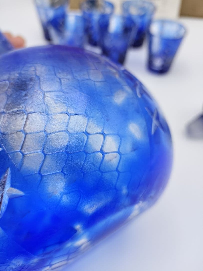 超希少品☆カガミクリスタル 各務満 デキャンタセット（切子、江戸切子、薩摩切子）