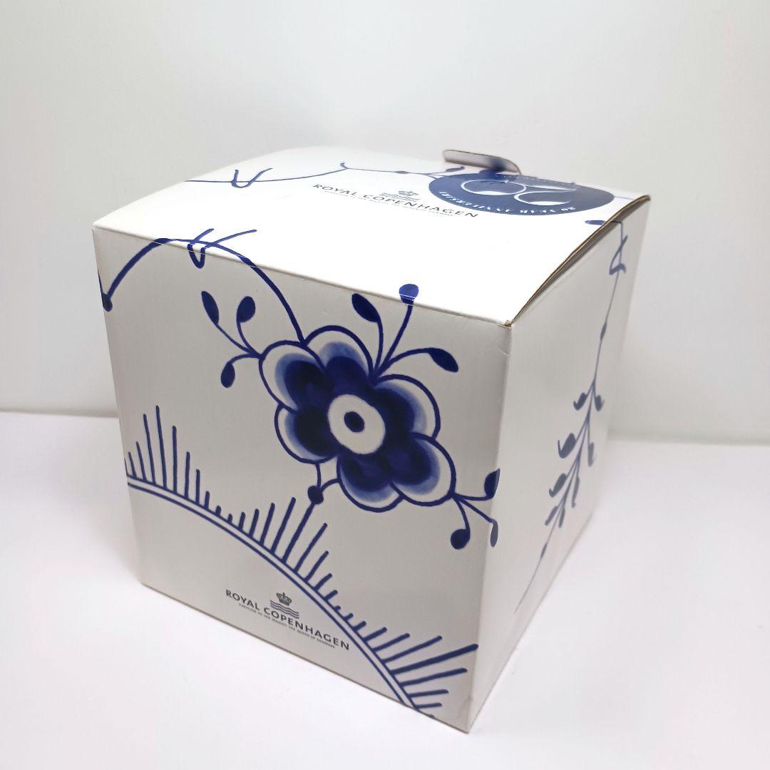 Y3332-3 ロイヤルコペンハーゲン ブルーフルーテッドメガ 花瓶 箱付