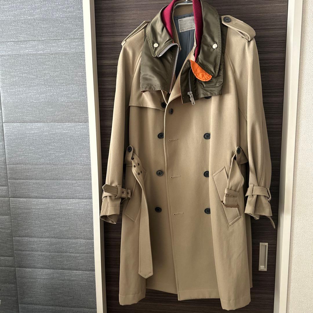 kolor ベージュ ドッキングトレンチコート 2