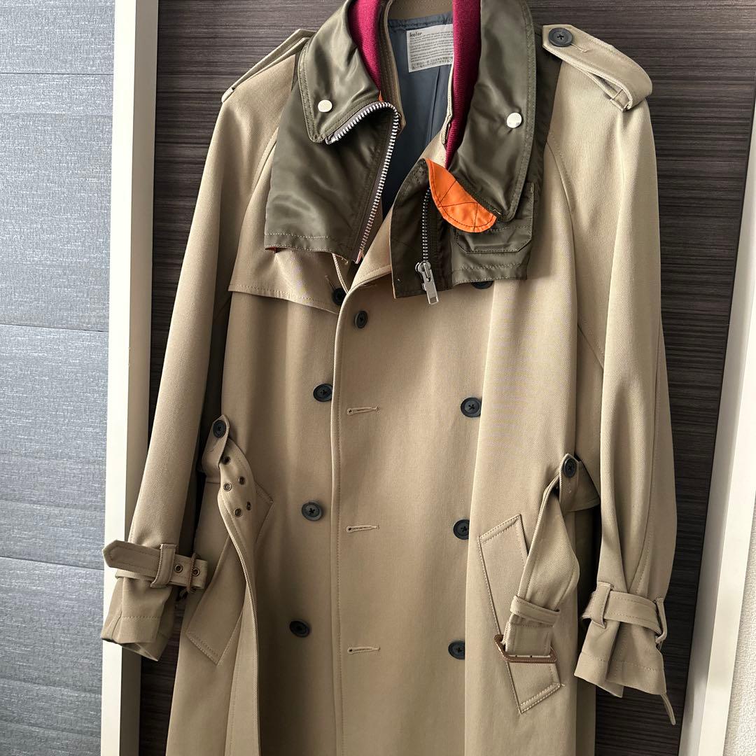 kolor ベージュ ドッキングトレンチコート 2