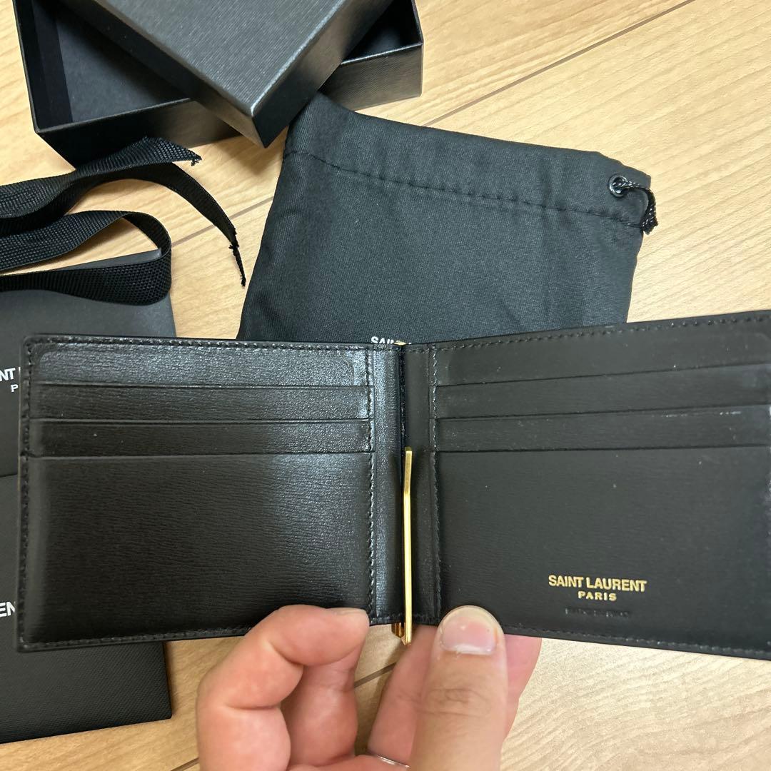 ✨美品　付属品完備✨サンローラン　マネークリップ　カサンドラ　YSL ブラック