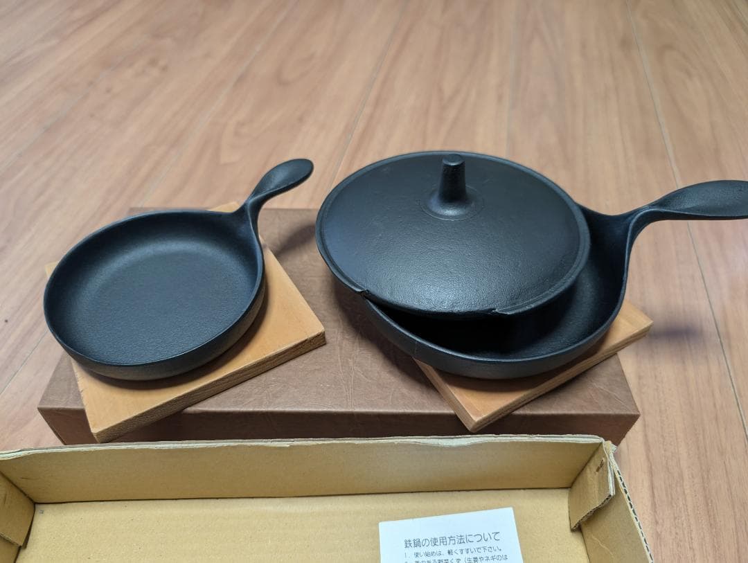 工房おがさわら.卓上ミニパンセット.南部鉄器.新品未使用.小笠原陸兆