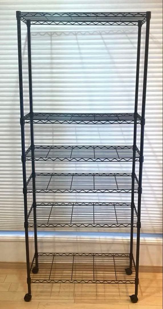 アイリスオーヤマ　メタルラック　ブラック　＋パネル1枚