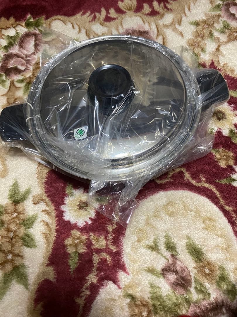 無水調理鍋　浅型両手鍋 24㎝　料理ブック付き 一生物のお鍋