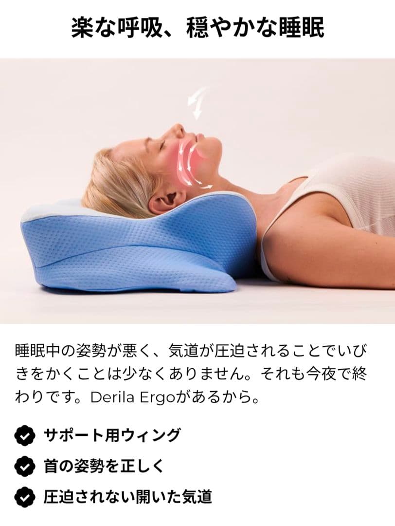 新品未開封‼️　Derila デリラ　エルゴ　枕　ピロー　ドイツ製