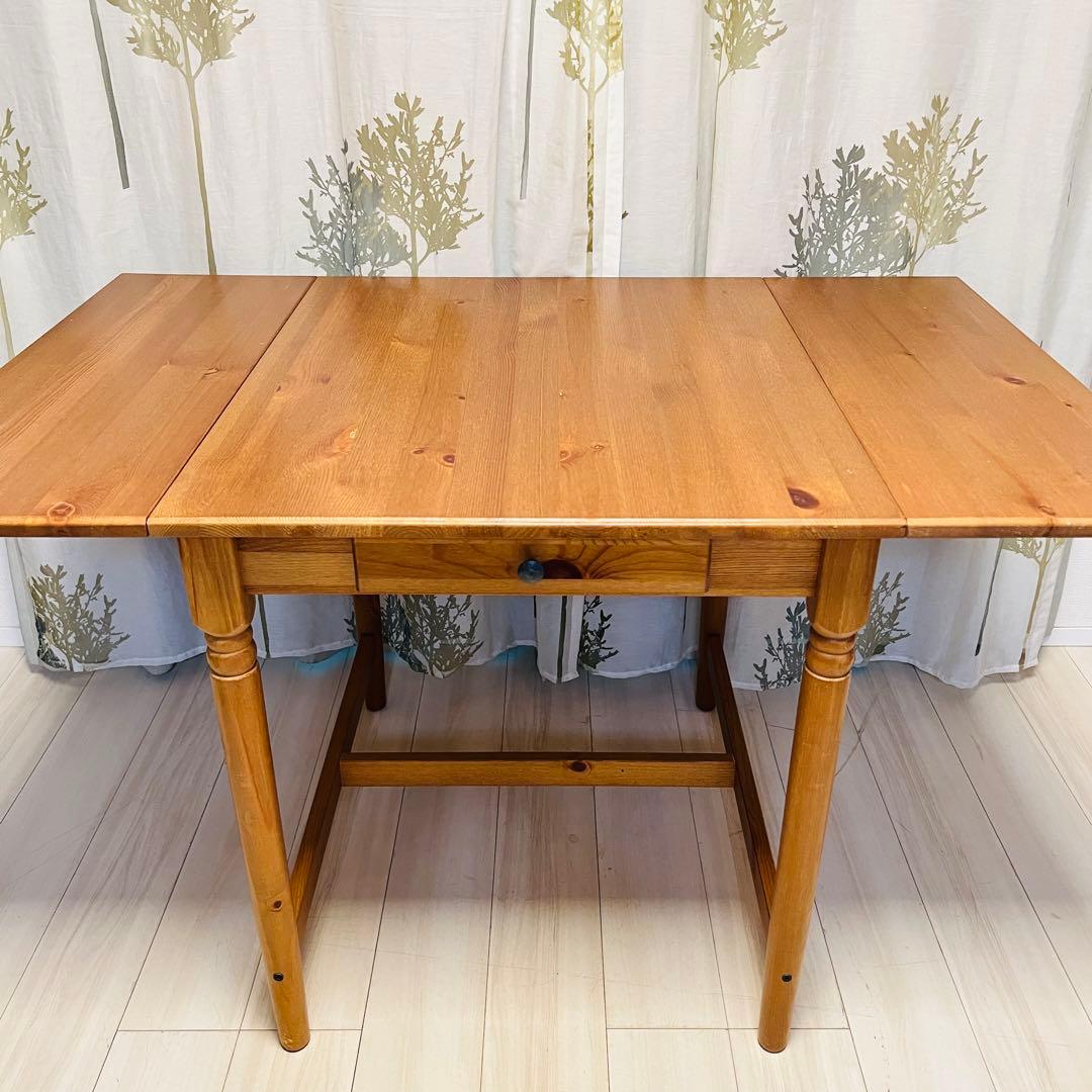 【廃盤品】IKEA テーブル　木製　折りたたみ　バタフライ INGATORP