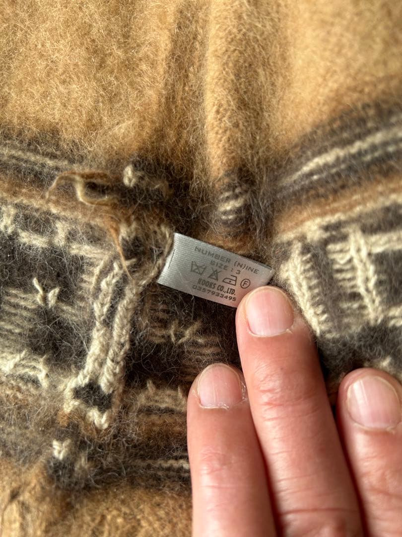 激レア　稀少　ナンバーナイン　ジョージ期　アンゴラニットカーディガン