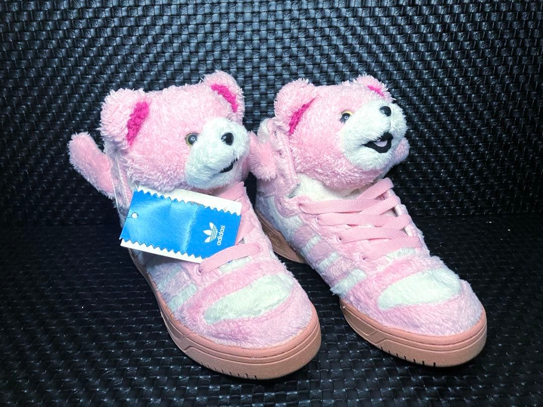 アディダス adidas ジェレミー・スコット ハイカット　クマ　ピンク