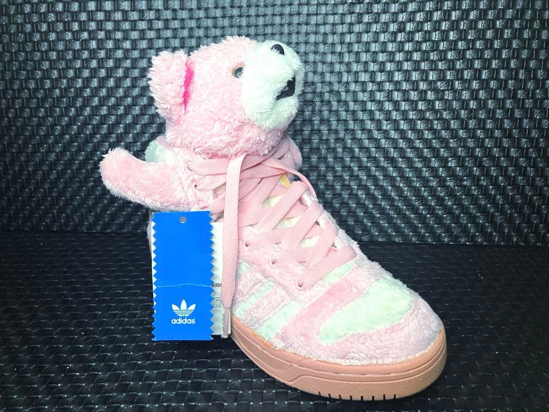 アディダス adidas ジェレミー・スコット ハイカット　クマ　ピンク