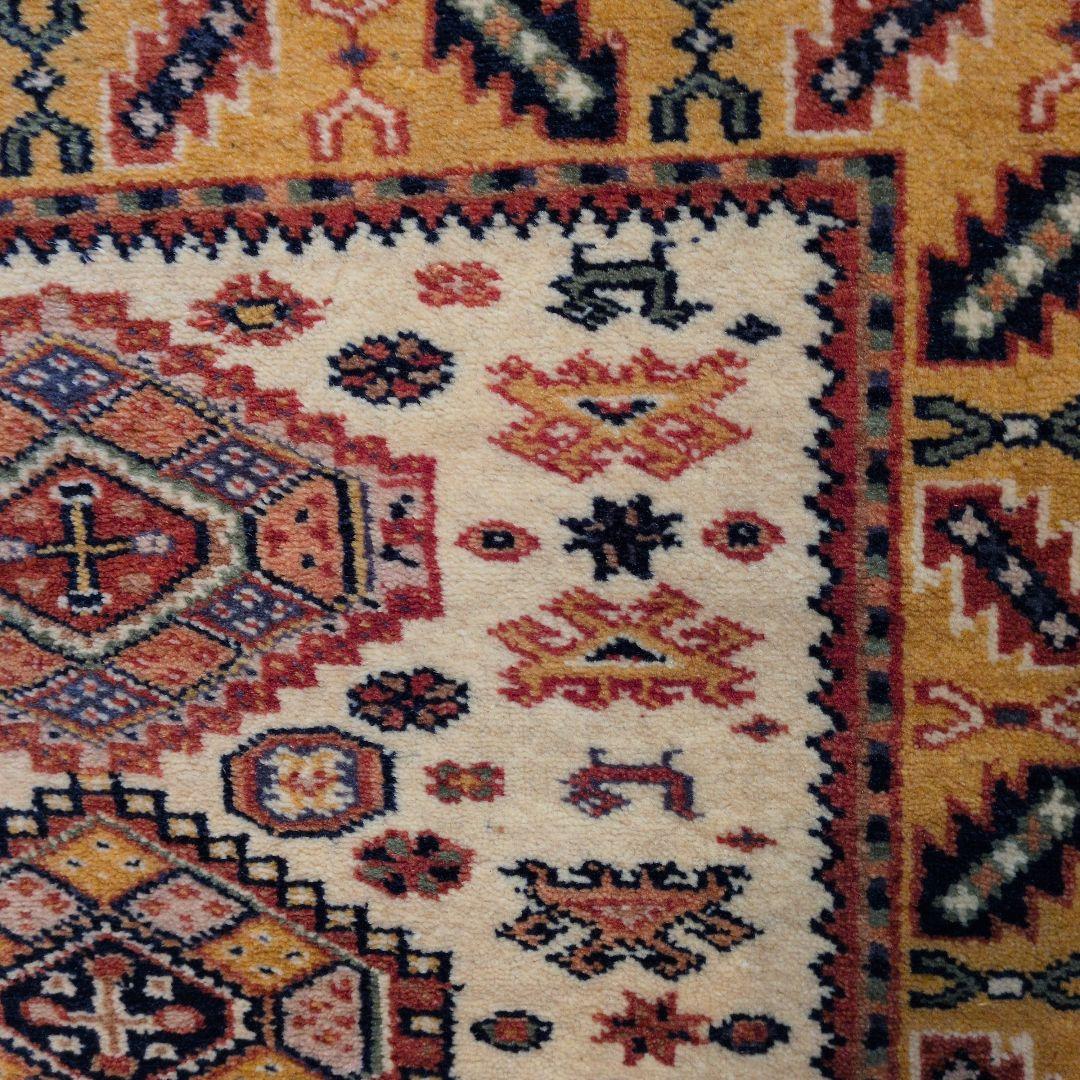 63x94cmパキスタンガズニー織り手織りマット(191)ギャッベ・ペルシャ