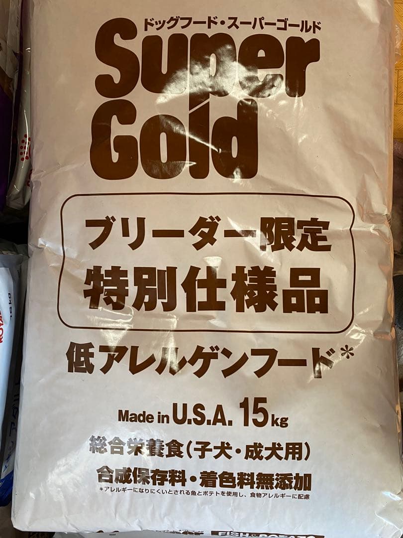 森乳 スーパーゴールド フィッシュ&ポテト 子犬成犬用１５キロ