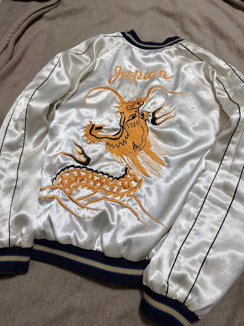 ２面用 テーラー東洋 スカル 龍 日本限定版 スカジャン vintage サテン