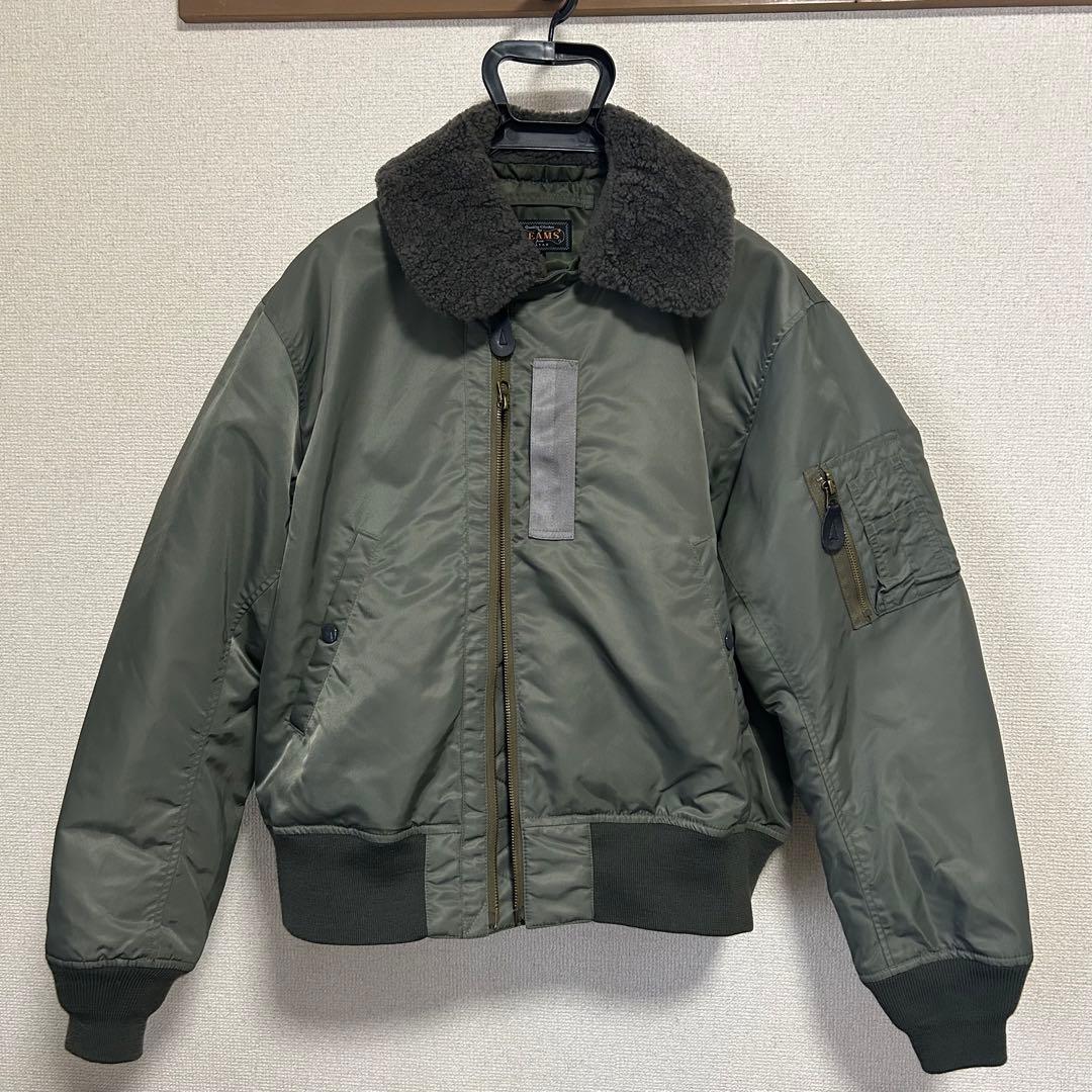 beams+ フライトジャケット ミリタリー ボアジャケット タロンジップ