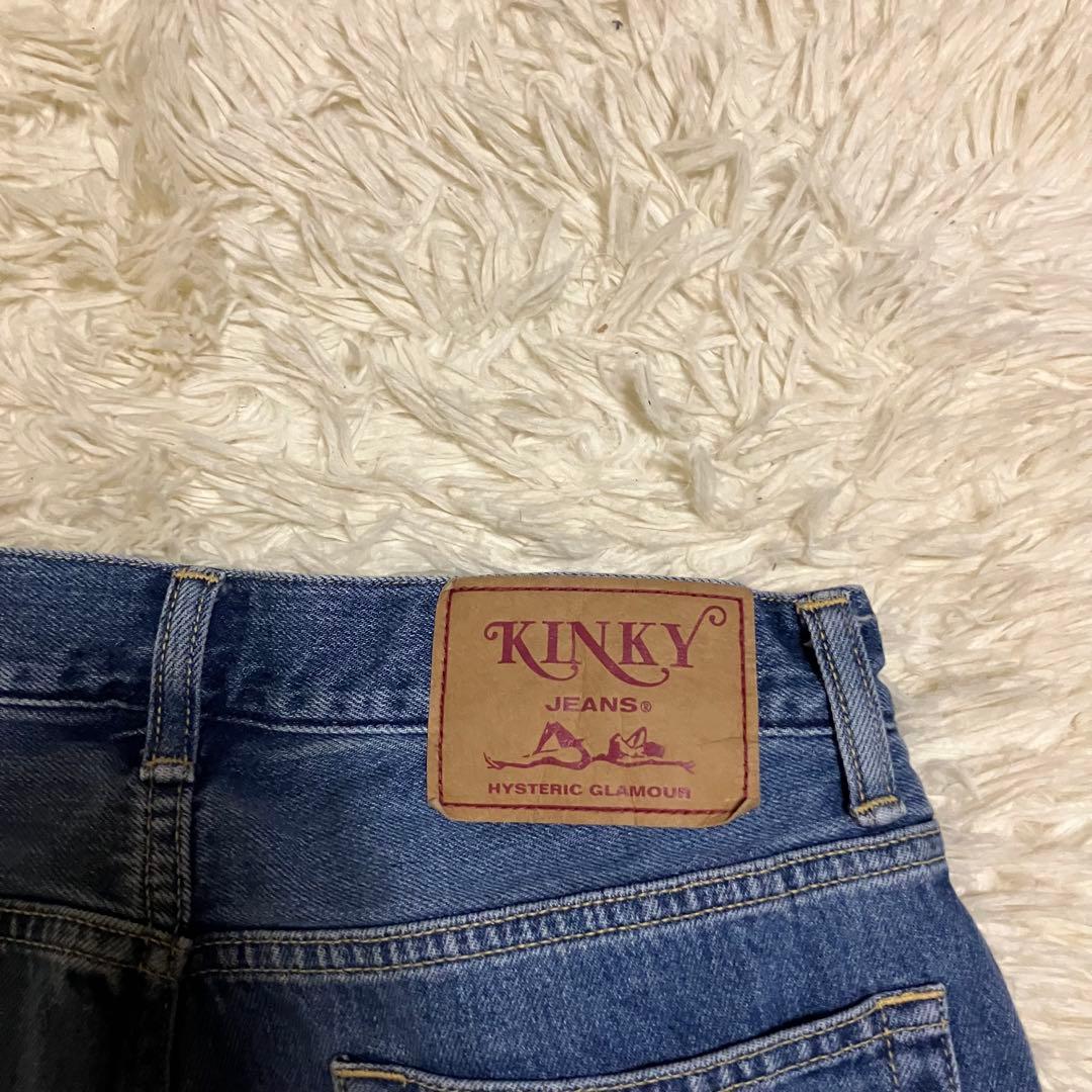 美品　ヒステリックグラマー　ギターガール　ブルー　インディゴ　デニム　パンツ