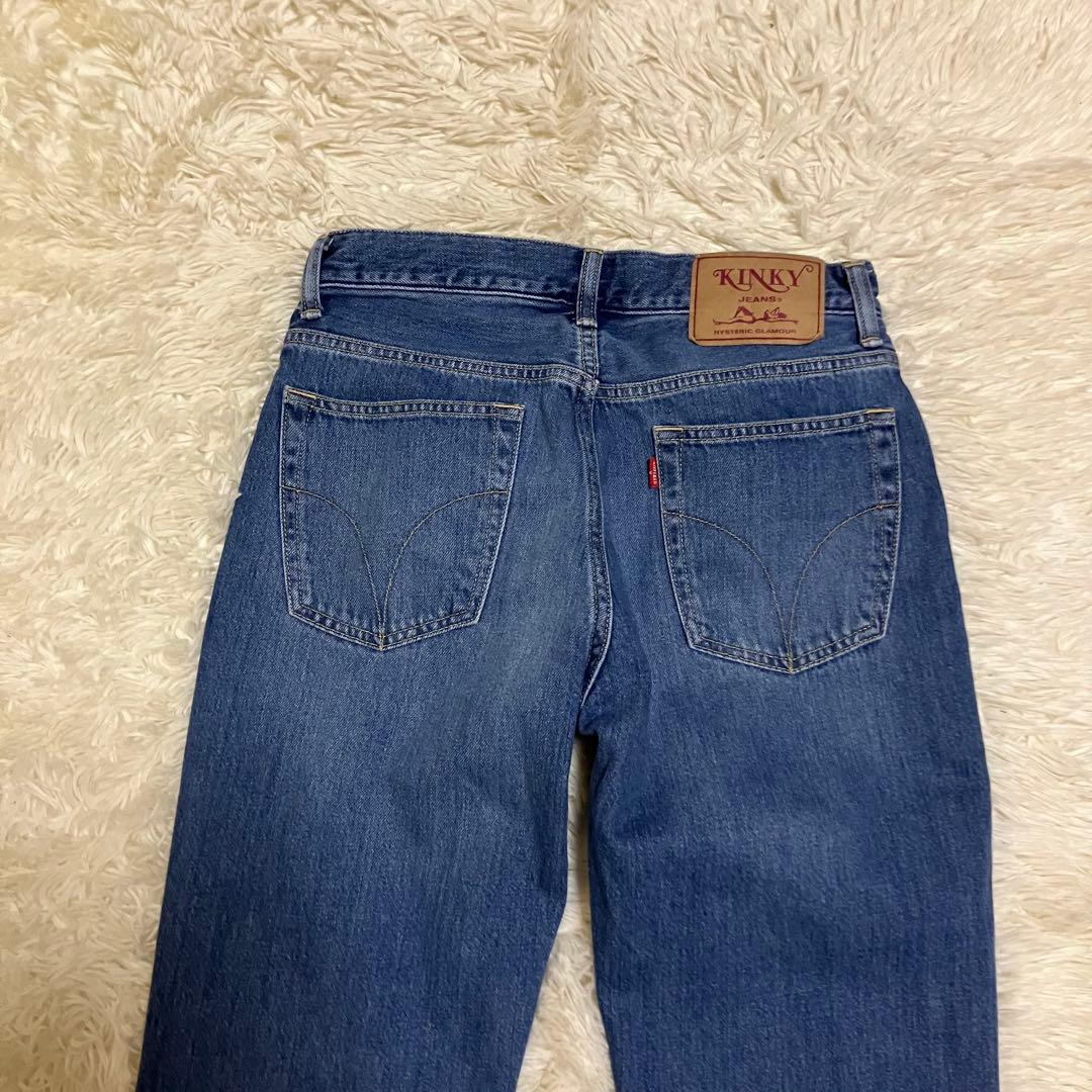 美品　ヒステリックグラマー　ギターガール　ブルー　インディゴ　デニム　パンツ