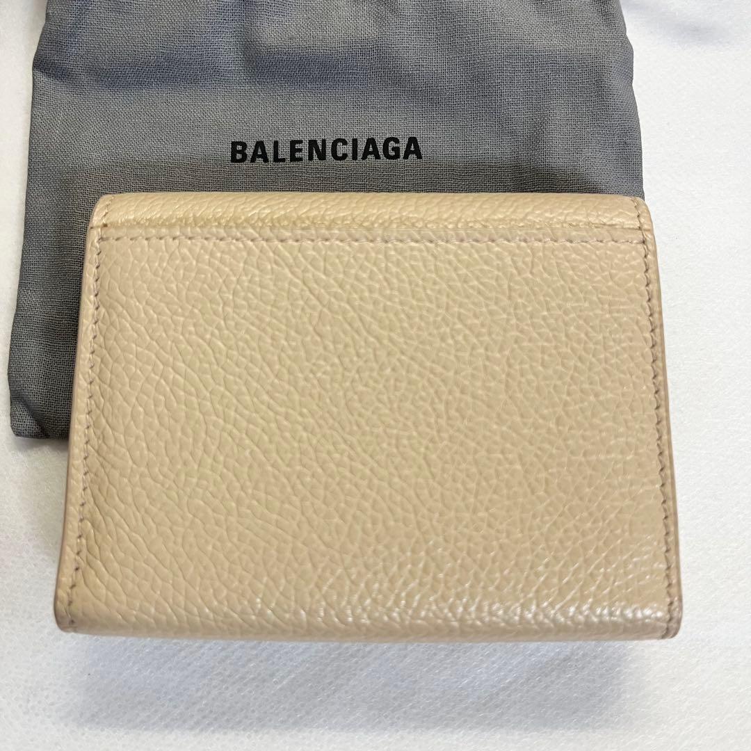 m*a様 BALENCIAGA バレンシアガ 三つ折財布 ベージュ ミニ財布
