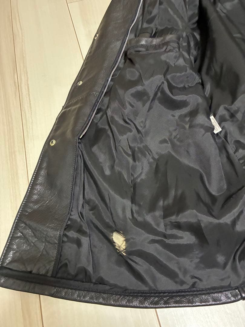 米国製 Schott レザージャケット 黒 44 カーコート ライナー付 573