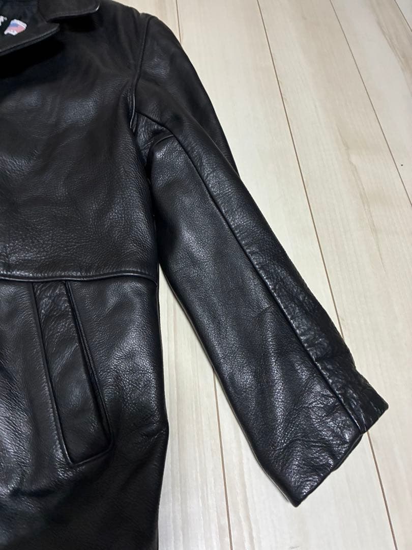 米国製 Schott レザージャケット 黒 44 カーコート ライナー付 573