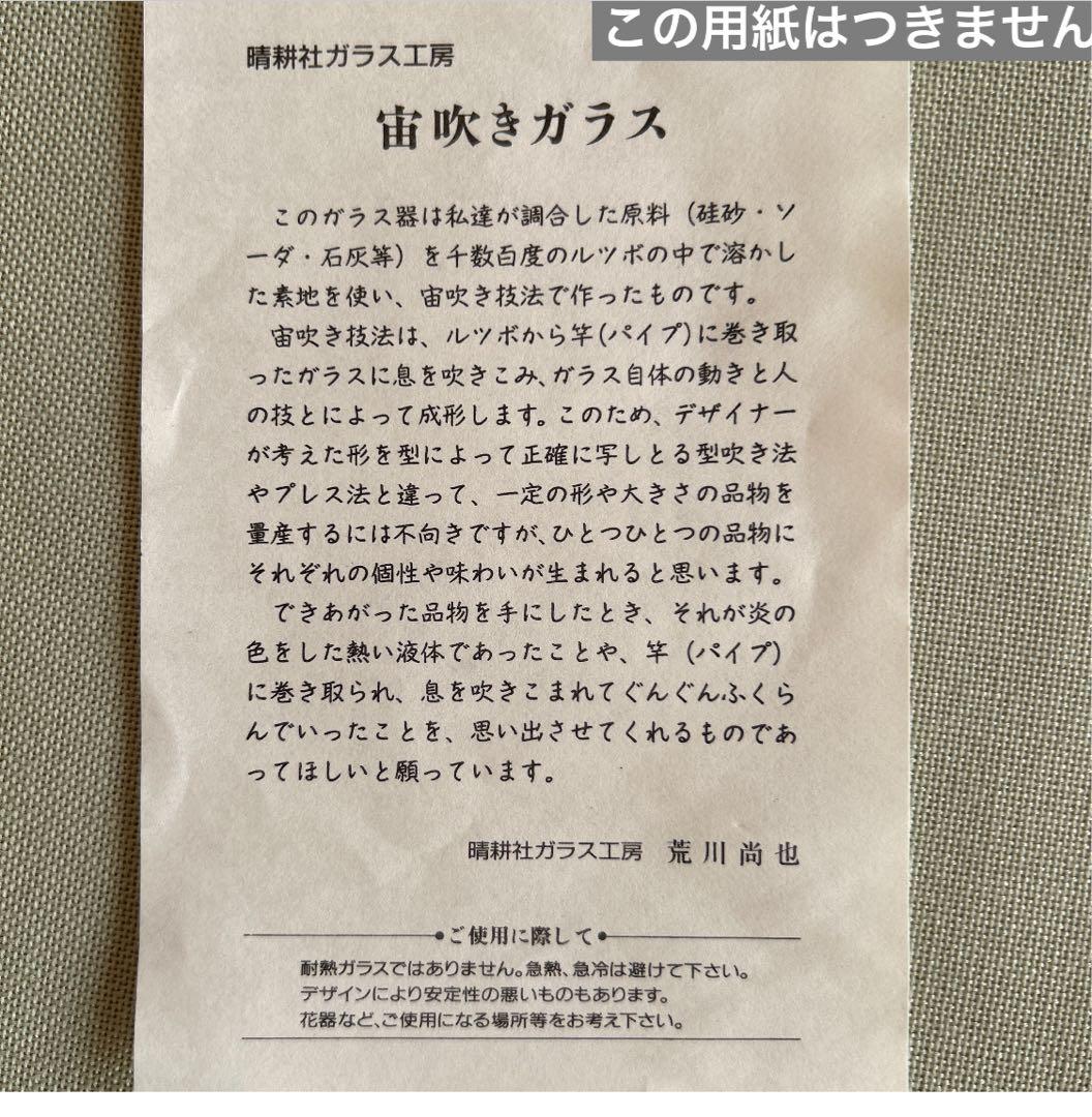 新品◆107荒川尚也　平鉢M 気泡 アワガラス平中鉢16cm 2枚宙吹き　晴耕社