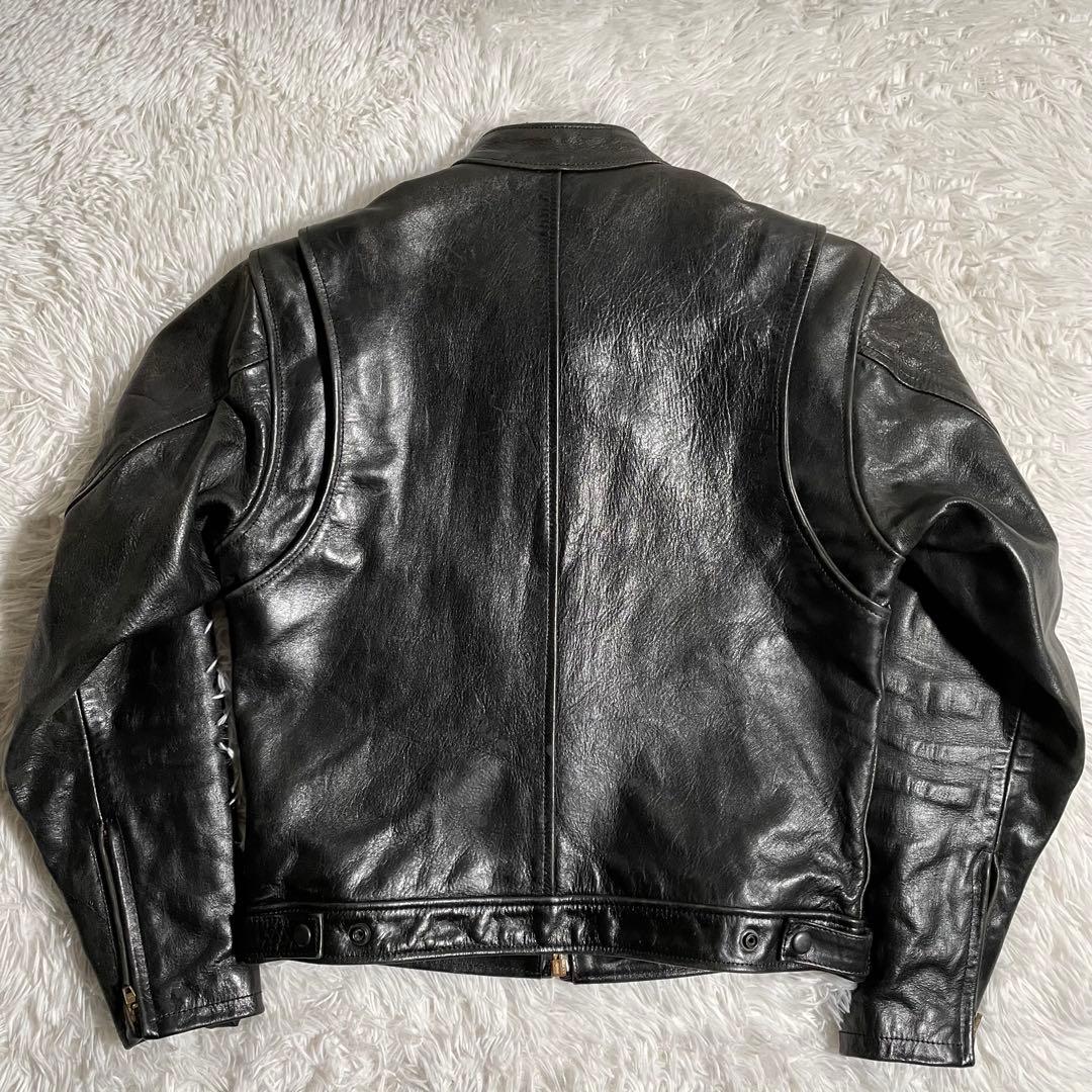 日本製 90s ハロルズギア レザージャケット 馬革 ホースハイド 丈短