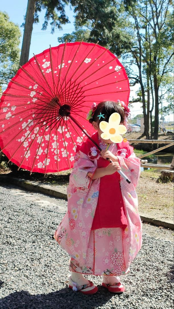 七五三着物セット うさぎモチーフ ハンドメイド小物付き キャサリンコテージ