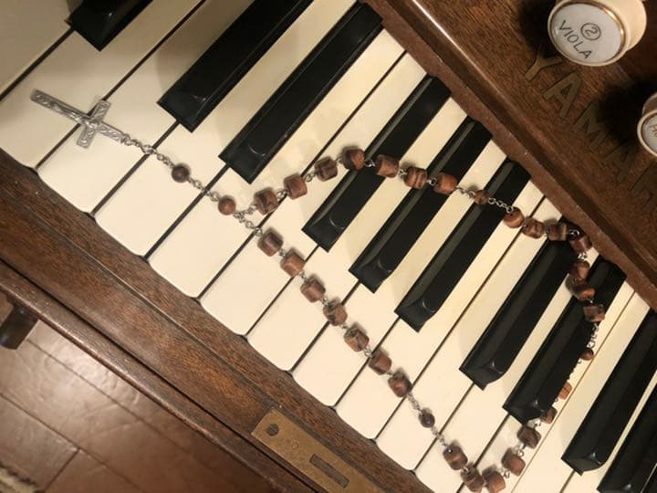 沈香香木とアンティーククロスのアングリカンロザリオ