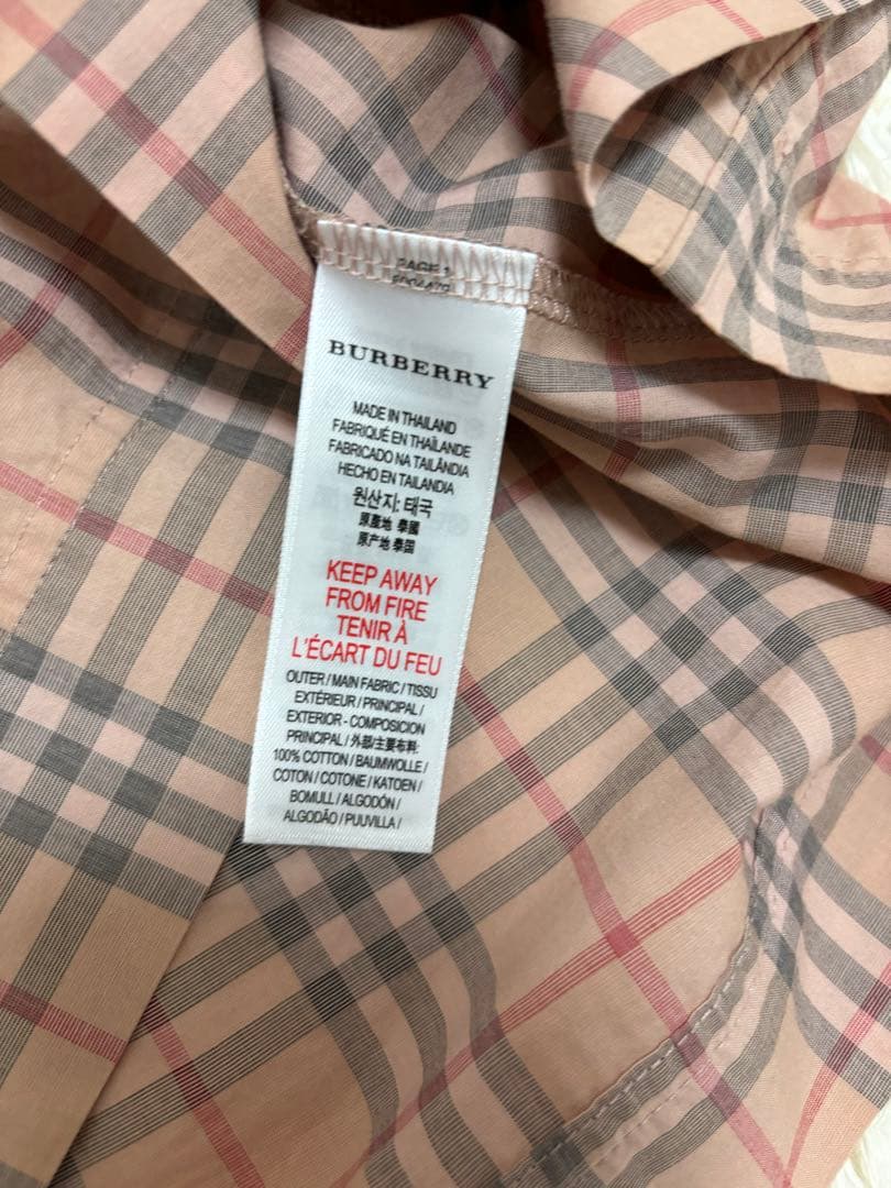 バーバリー　6y120cm 長袖ワンピース