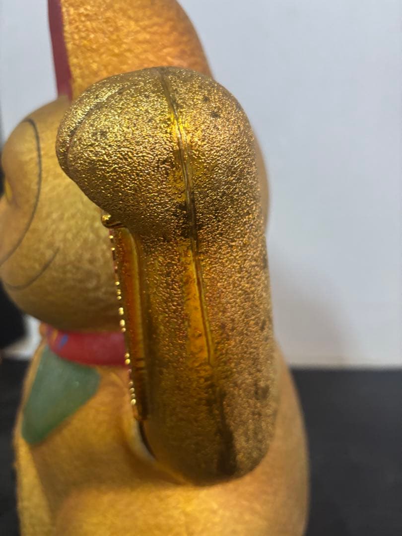【特大‼️全長40cm‼️希少】金色招き猫　置物　縁起物
