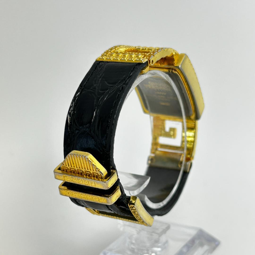 【稼働】VERSACE ヴェルサーチ メデューサ ホワイト/ゴールド文字盤