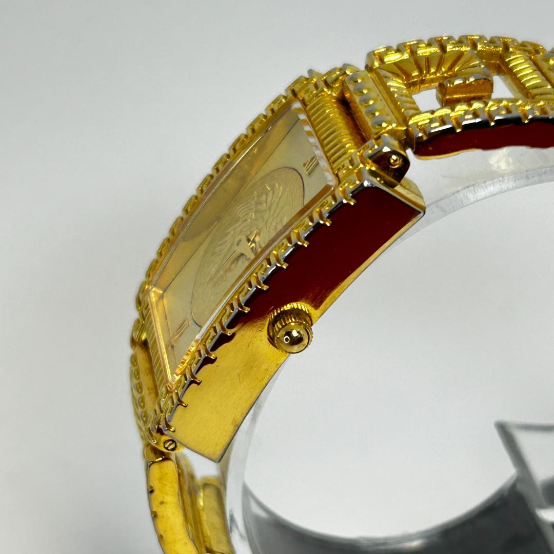 【稼働】VERSACE ヴェルサーチ メデューサ ホワイト/ゴールド文字盤