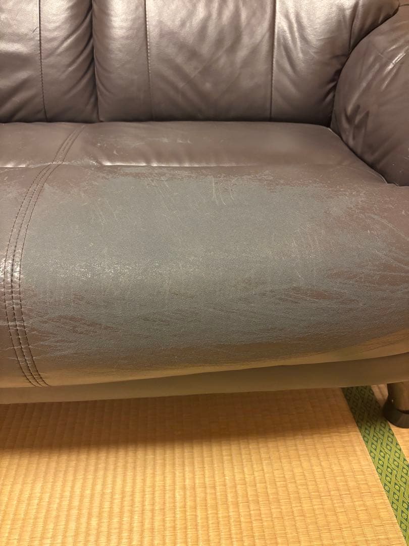 ダークブラウン3人掛けソファ+1人掛けソファセット　送料無料