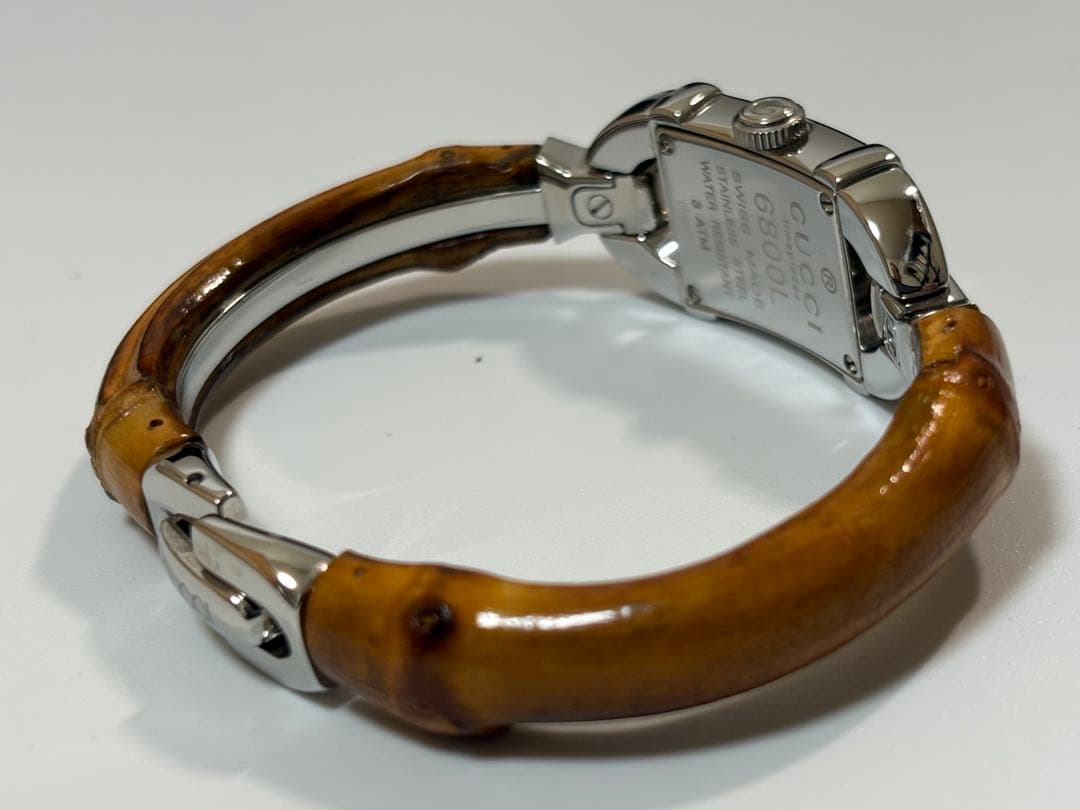 【極美品】GUCCI グッチ 6800L バンブーバングルウォッチ